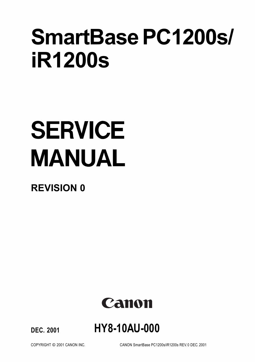 Canon SmartBase PC1200s iR1200s Service Manual-1